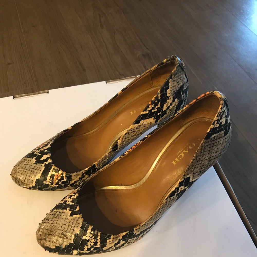 Coach Snakeskin Heels